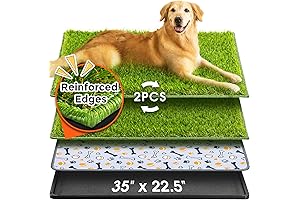 Hompet Dog Pee Grass Pad with Tray Large: The Washable, Portable Toilet...