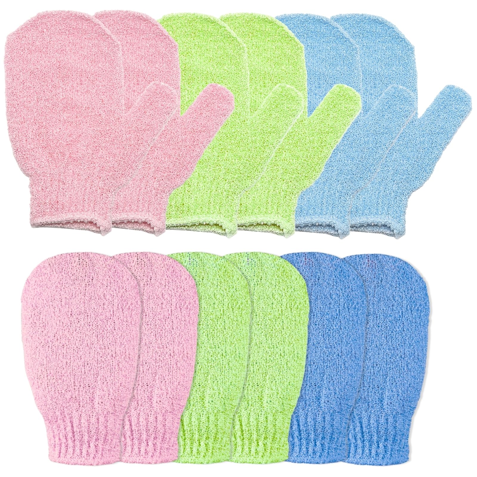 ZEMINRI 12 PCS Exfoliating Gloves Exfoliating Mitt for Bath Shower