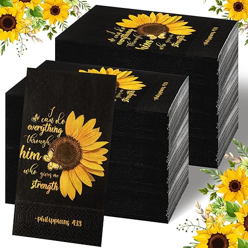 Miniatura 28 de Karenhi 200 piezas Servilletas de papel de otoño de Acción de Gracias Toallas de mano desechables de calabaza para baño 2 capas Toallas de baño