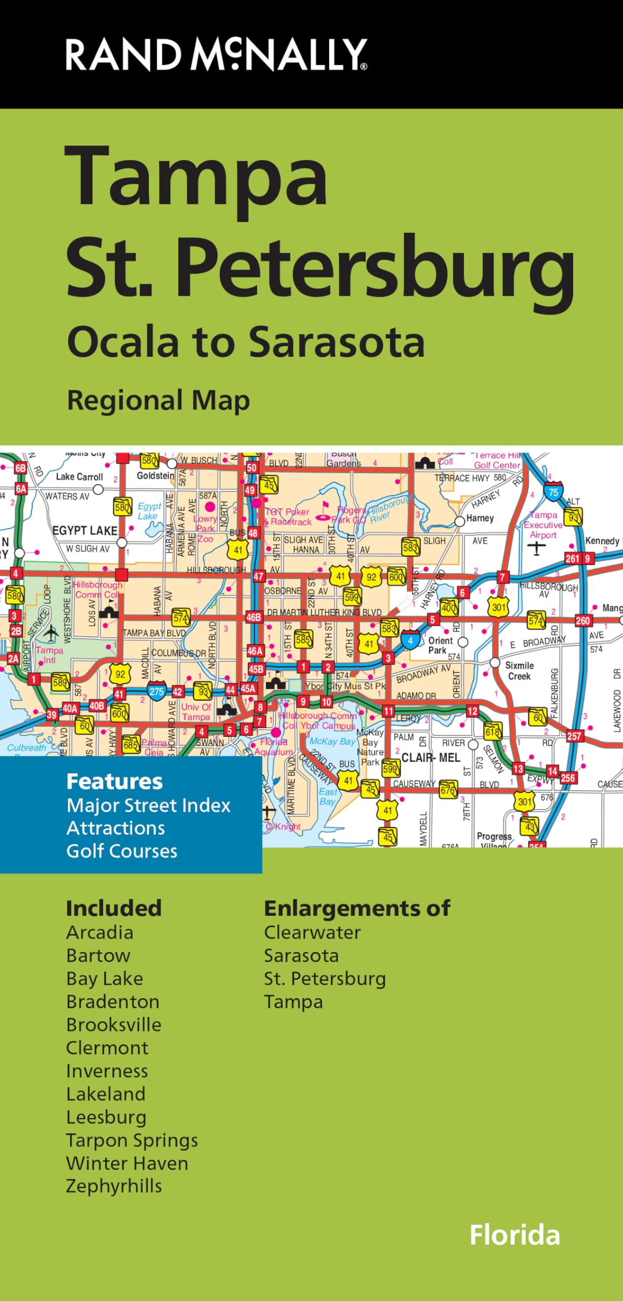 Rand McNally Folded Map: Tampa and St. Petersburg Regional Map