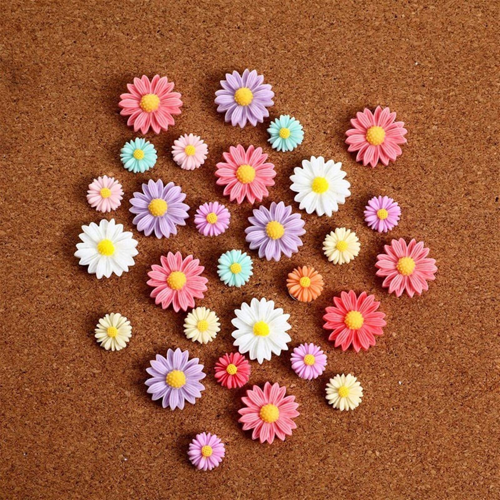 WINFA 30 Bunte Reißzwecken – Tiere, Blumen & Blätter Für Pinnwände & Deko