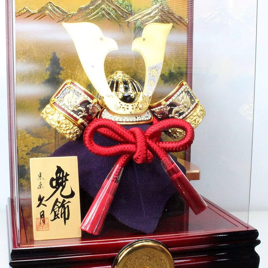 Amazon | 人形の久月 5号 号 大鍬兜 アクリルケース飾り 間口