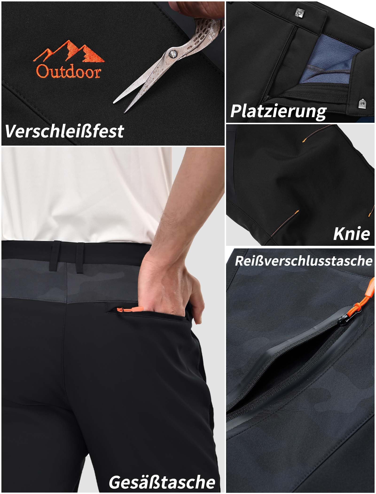 Zoofly Pantalones Invierno Hombre Trekking Hombre Impermeables Pantalon Trekking Hombre Invierno Calentar Escalada Senderismo Esquiar Aire Libre Pantalon Trekking Hombre Invierno