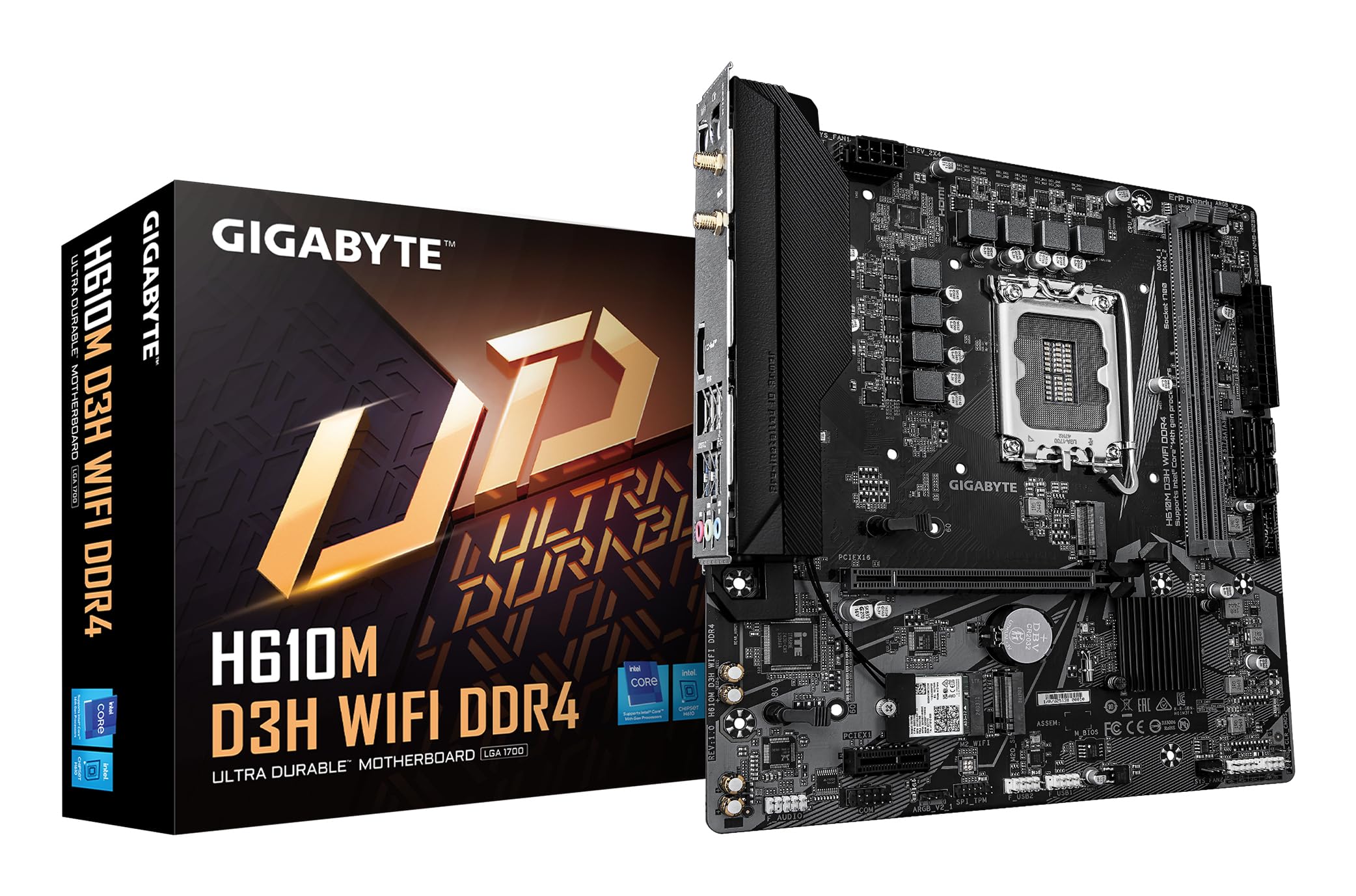 Gigabyte H610m D3h Wifi Ddr4 Motherboard - Supports 14Th Gen. Intel Co