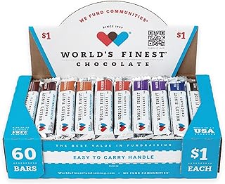 World's Finest® Chocolate | 60 Candy Bars | Fundraising Chocolate Variety Pack