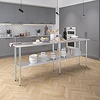 Vista 174 de Mesa de trabajo de acero inoxidable, mesa de metal