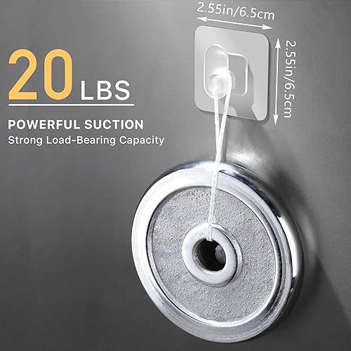 Miniatura 6 de DELITON Paquete de 10 bonitos ganchos adhesivos de almacenamiento transparentes, se adhieren en la pared para toallas, batas, abrigos