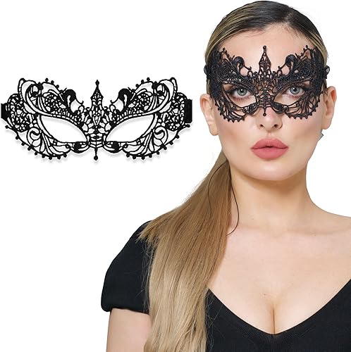 Masquerade Mask For Women Lace Masquerade Masks for Masquerade Party, Proms, Venetian Party, Mardi Gras, Halloween & Cosplay