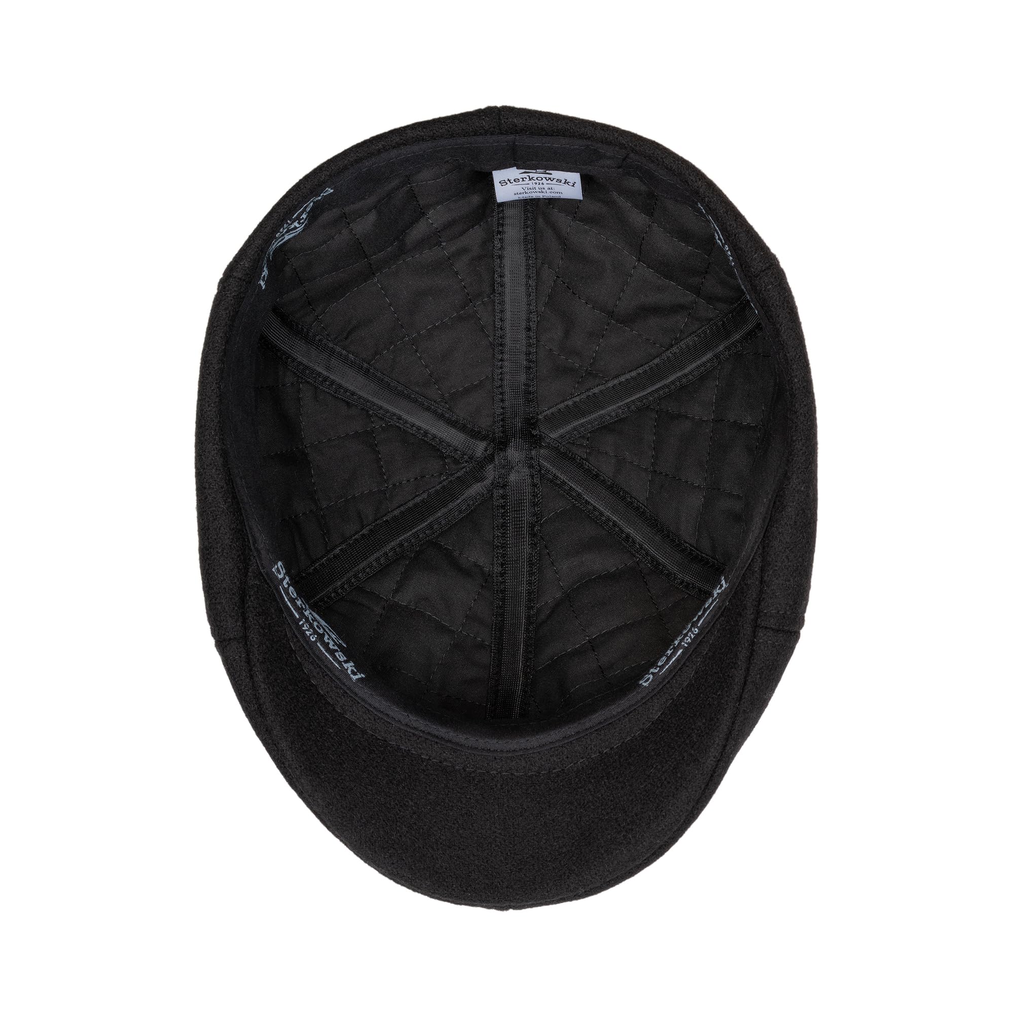 Sterkowski Rusty | 100% Wolle Schirmmütze für Herren und Damen | Warm Handgenäht Flat Cap Duckbill Mütze