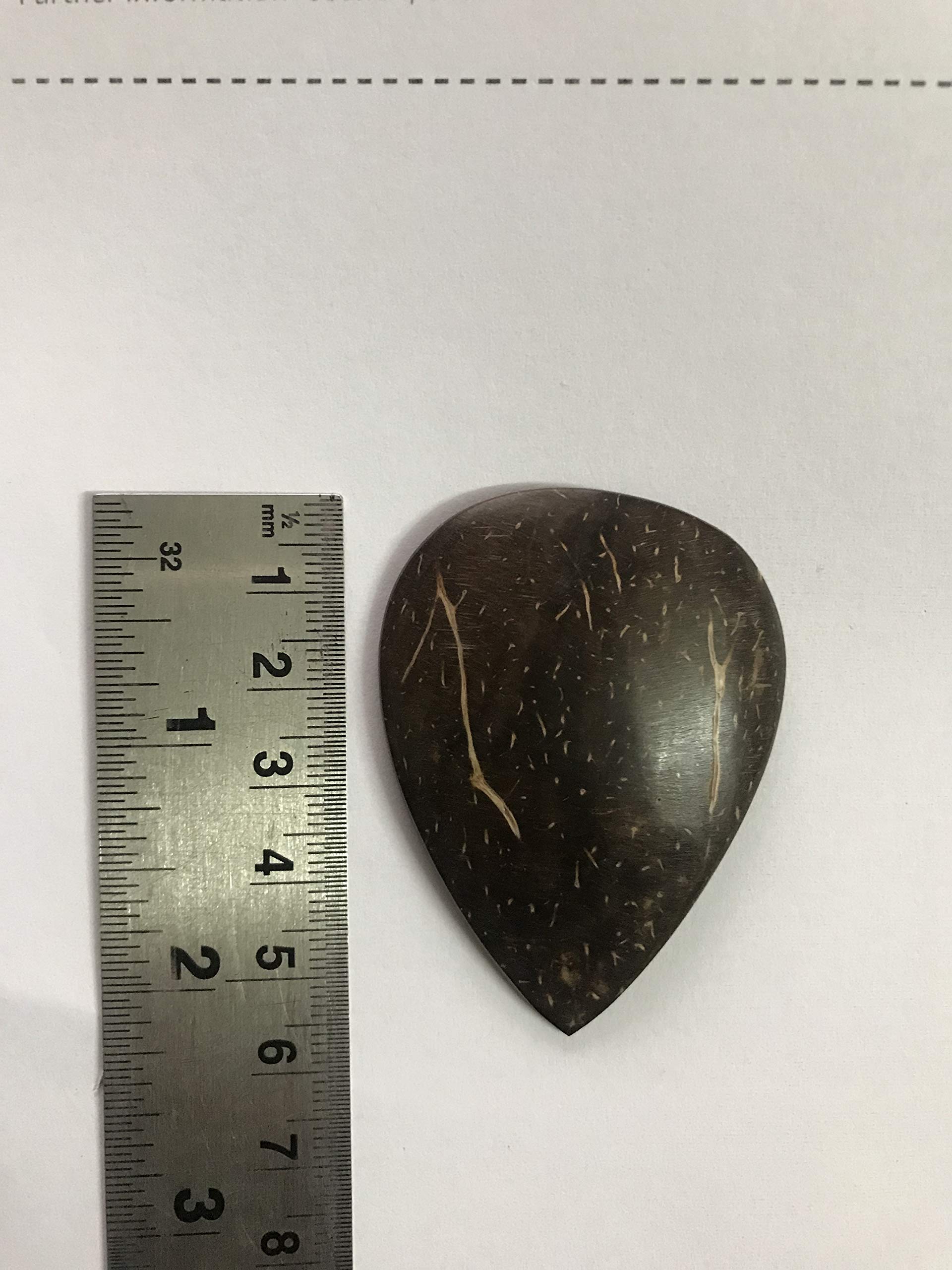 2 Traditional Crafted High Grade Coconut Shell Sarod Jawa Pick Plectrum - Image 3