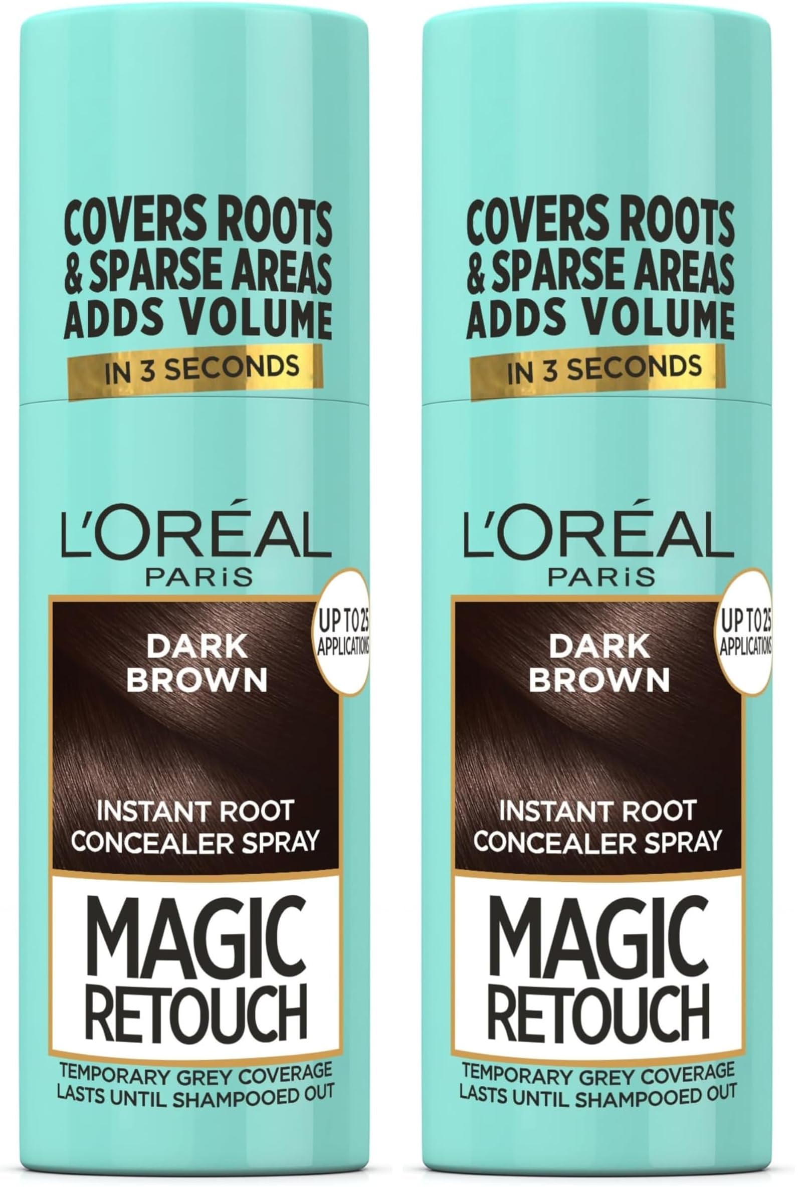 L’Oréal Paris Instant Root Concealer Spray, Ideal For Touching Up Grey Root Regrowth, Magic Retouch, 2 Dark Brown, 75Ml (Pack Of 2)-picture-20