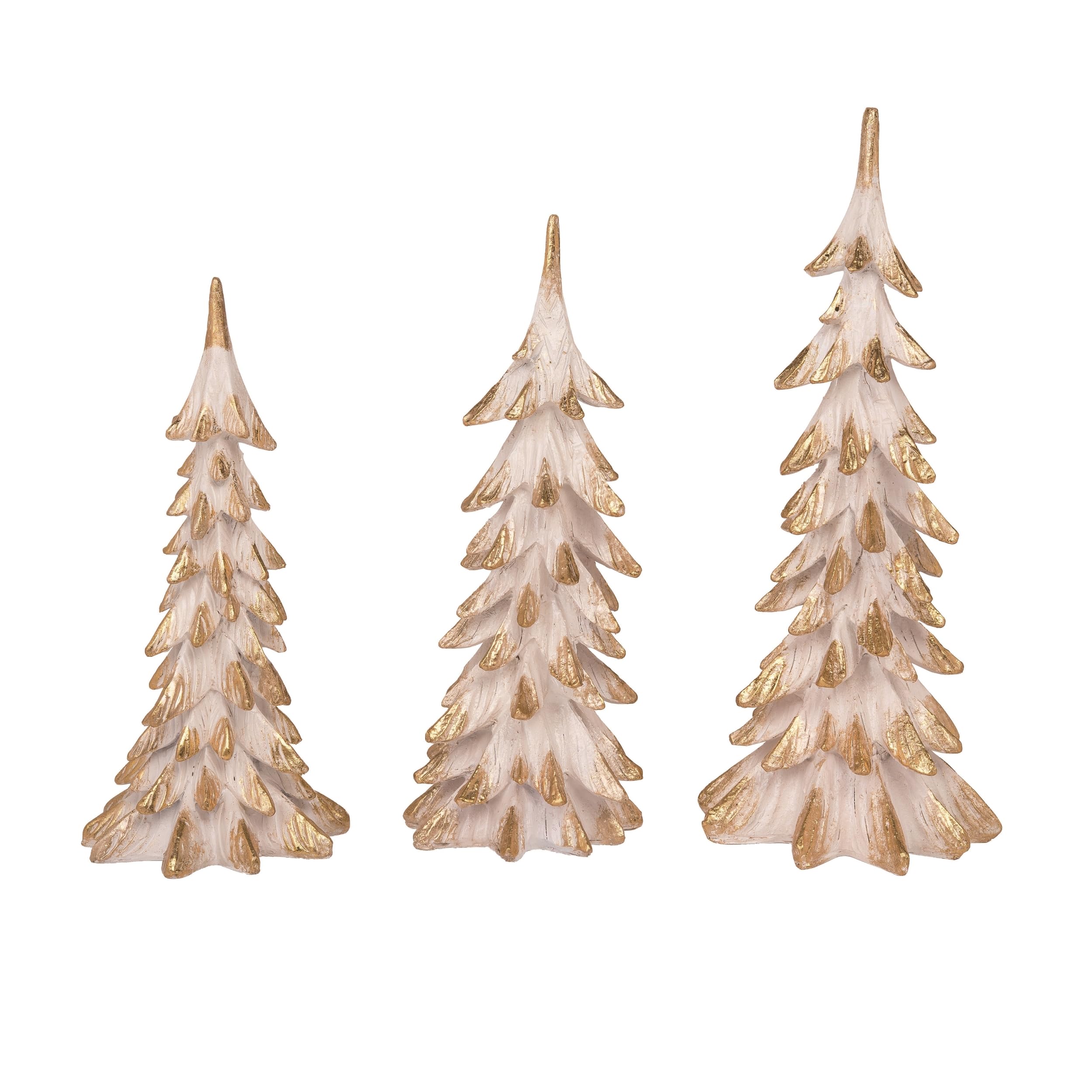 Sapins de Noël élégants en résine au design raffiné Transpac Y8366 de 33 cm