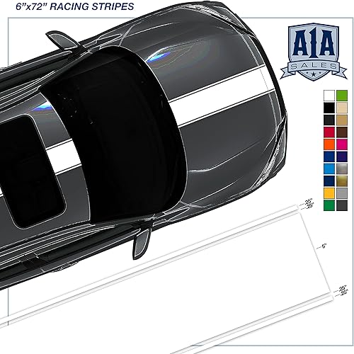 Miniatura 2 de 6 x 182,8 cm Cinta adhesiva de vinilo con rayas de carreras, calcomanía adhesiva para coche, remolque, barco 651 (Blanco)