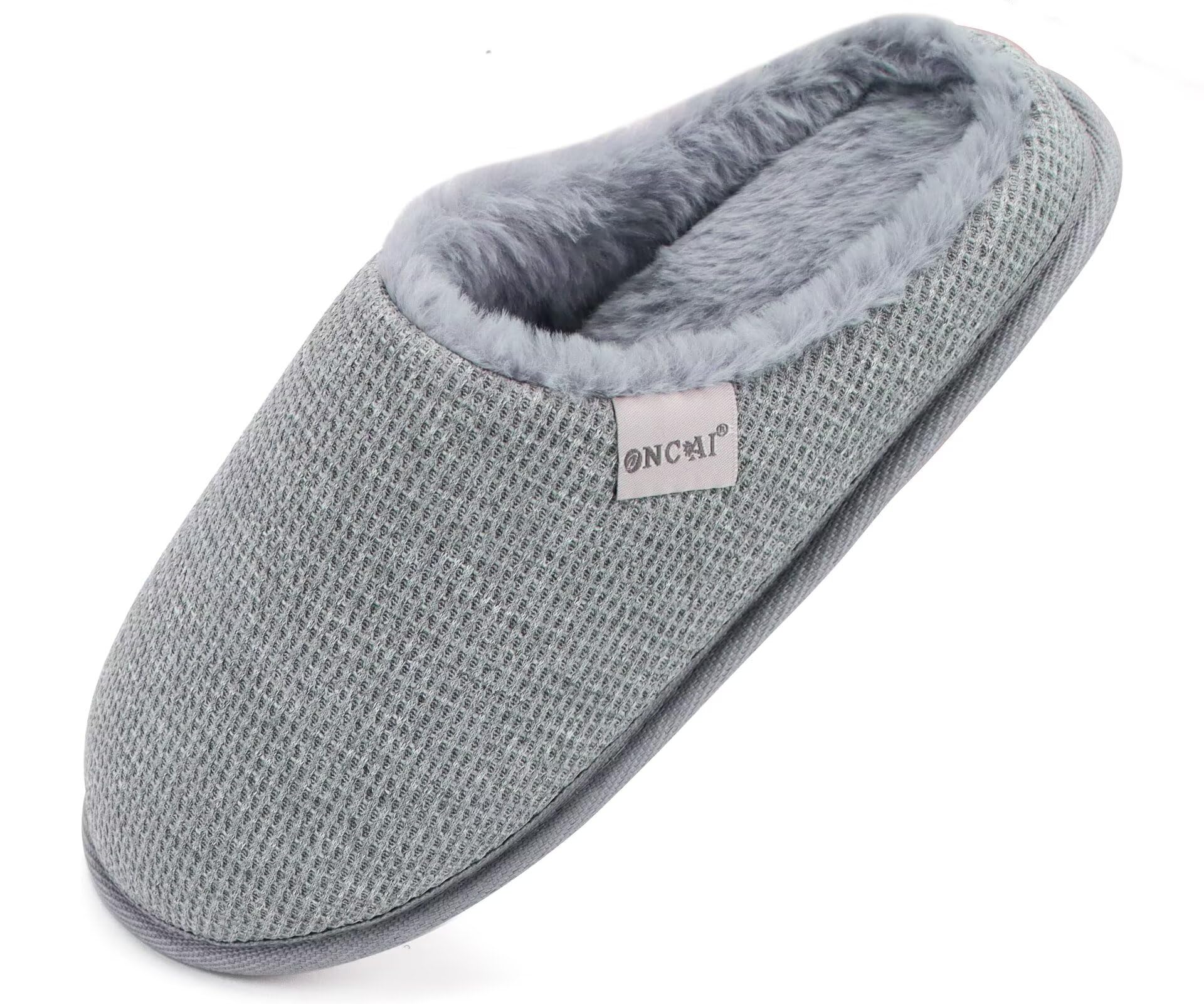 ONCAI Damen Hausschuhe mit Memory Foam Waffel Oberteil Winter Warme Pantoffeln Damen Bequem Leichte Rutschfeste Haus Indoor Slide Slippers Schuhe Größe EU 36-43