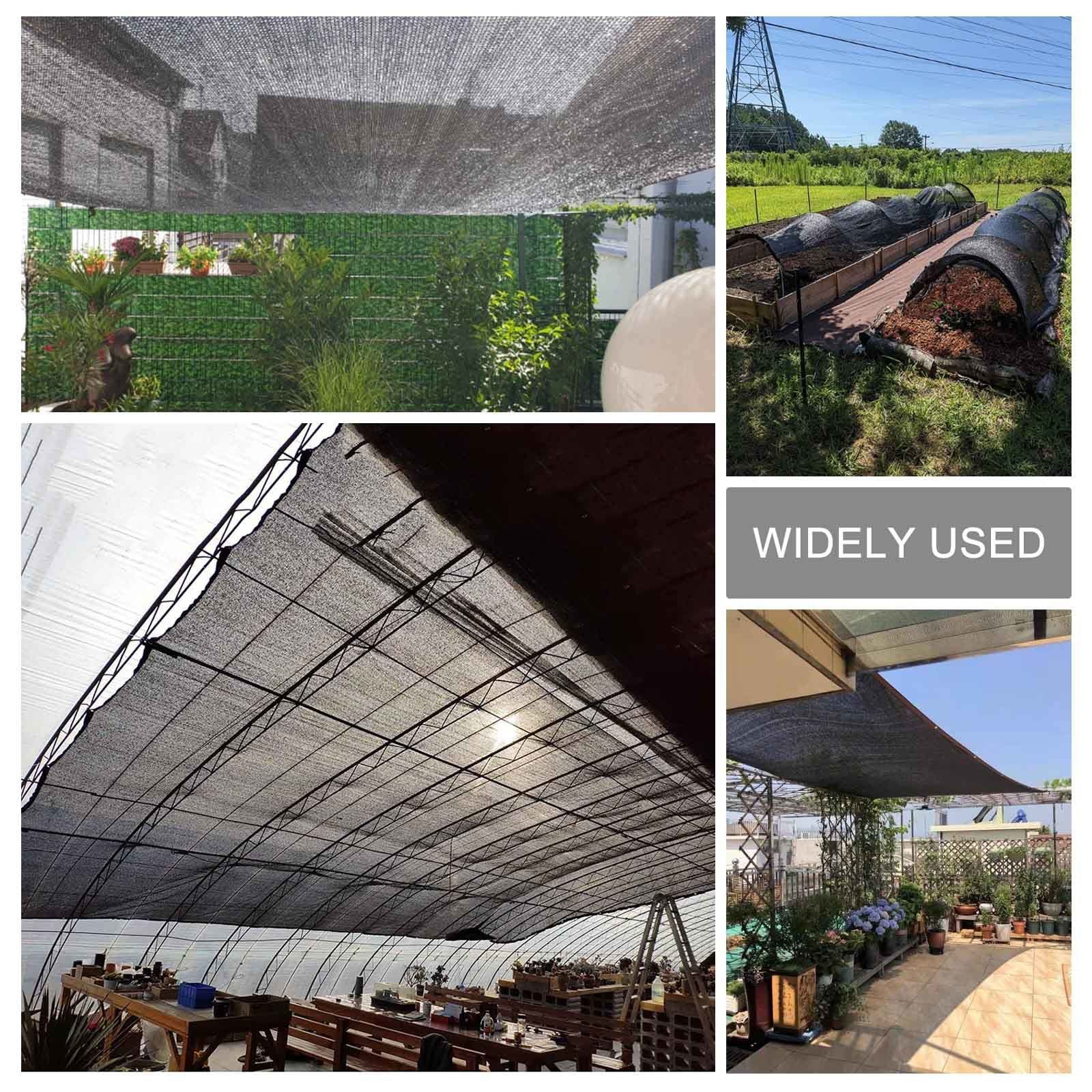Outdoor e Netting – Telo protettivo in tessuto nero resistente ai raggi UV 85%, per giardino, patio e cortile, disponibile nelle misure 3 x 8 m