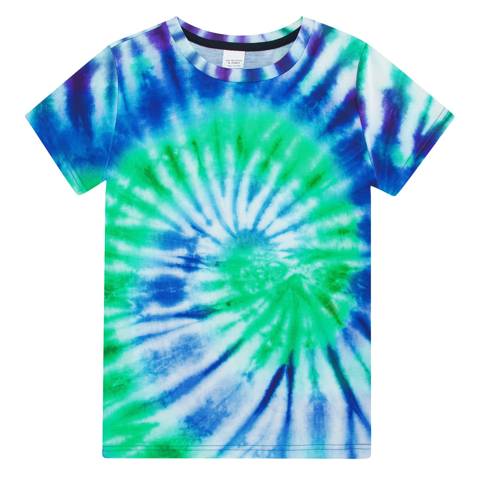 Boys Tie Dye Shirt Size 4-14 Hippies Senior Rainbow Tees T Shirts for Kids | Tees T shirts for Kids