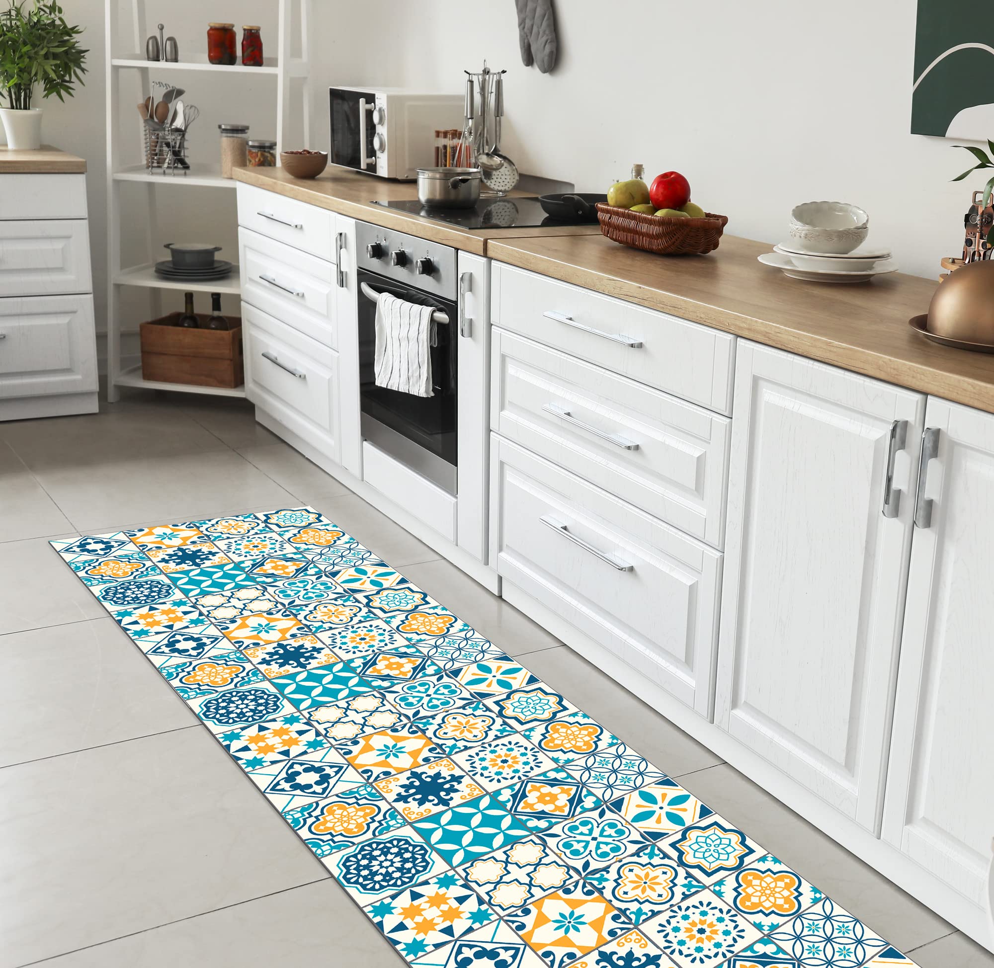 Passatoia Antiscivolo Made In Italy – Tappeto Cucina Antimacchia 50x250 Cm – Lavabile In Lavatrice E Perfetto Per Corridoio O Soggiorno