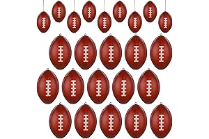 24 Pcs Football Ornaments for Christmas Tree