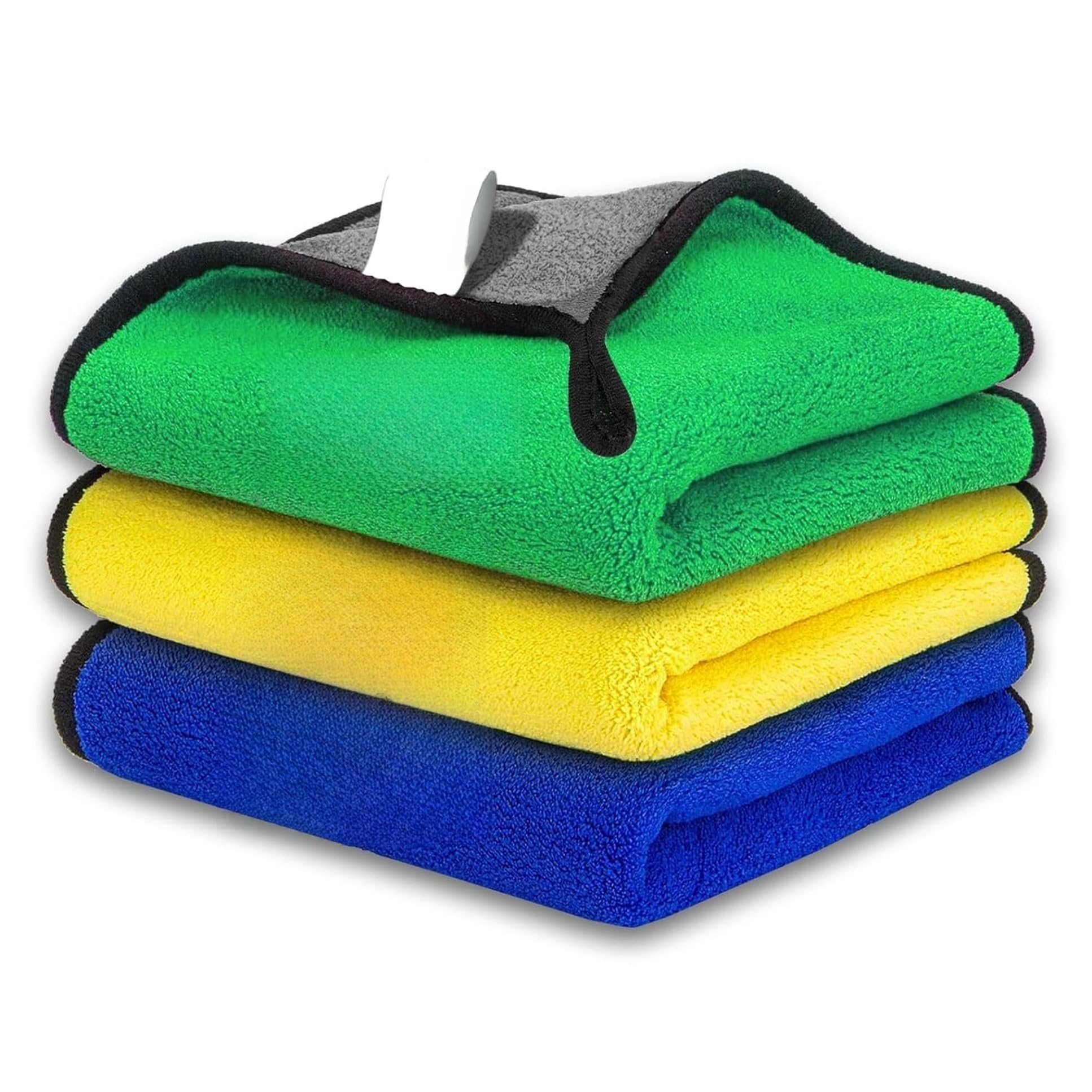 DIVYAH All-Purpose Microfiber Cleaning Cloths | Set of 3 |Highly Absorbent Lint and Streak Free, Quick Dry, Multi -Purpose Wash Cloth for Kitchen Window Stainless Steel Silverware| 800 GSM, 40x30 cm (B0CJNG9GCN) Amazon Price History, Amazon Price Tracker