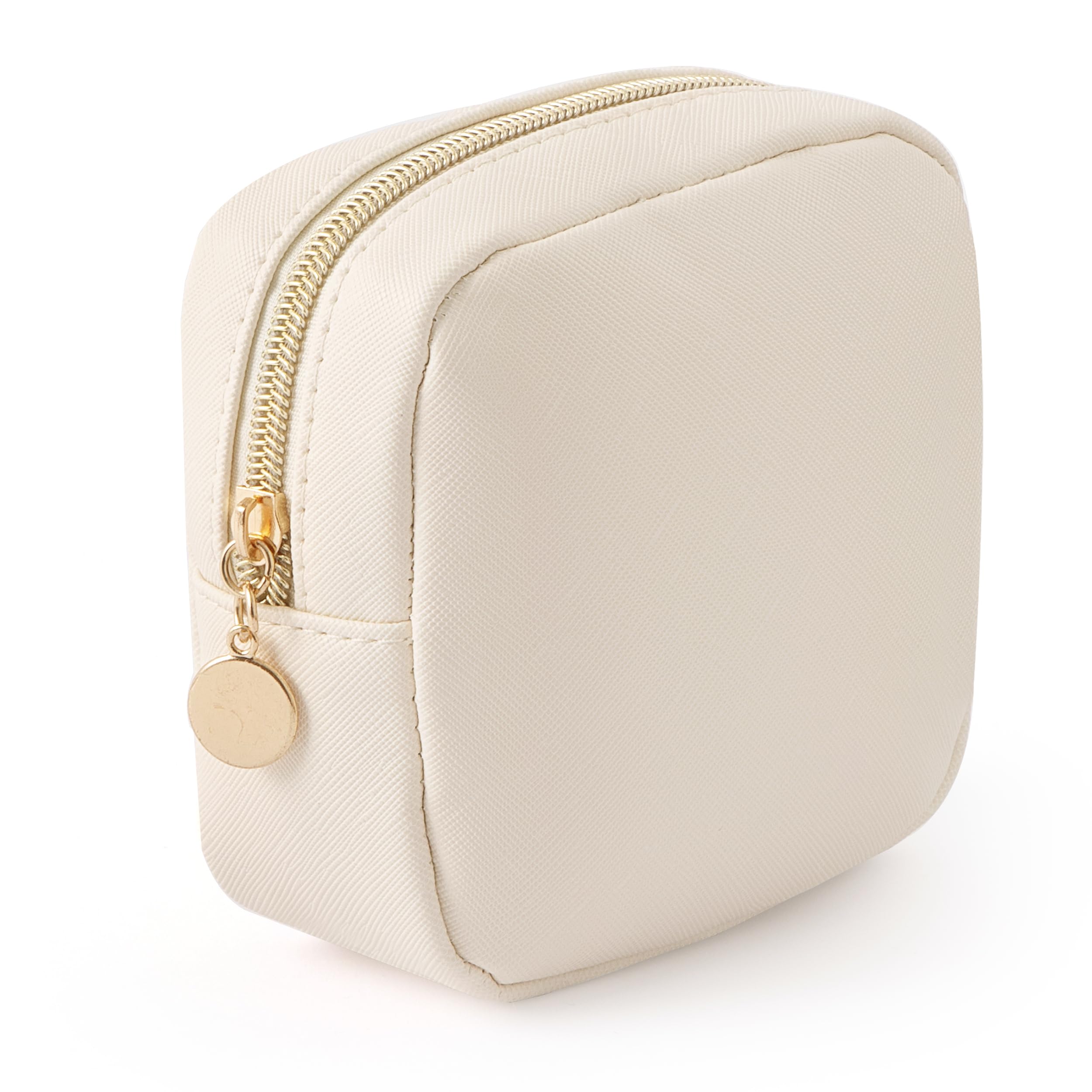 HBselectSmall Makeup Bag for Purse Mini Make up Pouch Cute Cosmetic Pouch Make Up Organizer Case for Backpack Toiletry Bag Waterproof Square Pouch with Zipper for Women with Slip-in Pockets