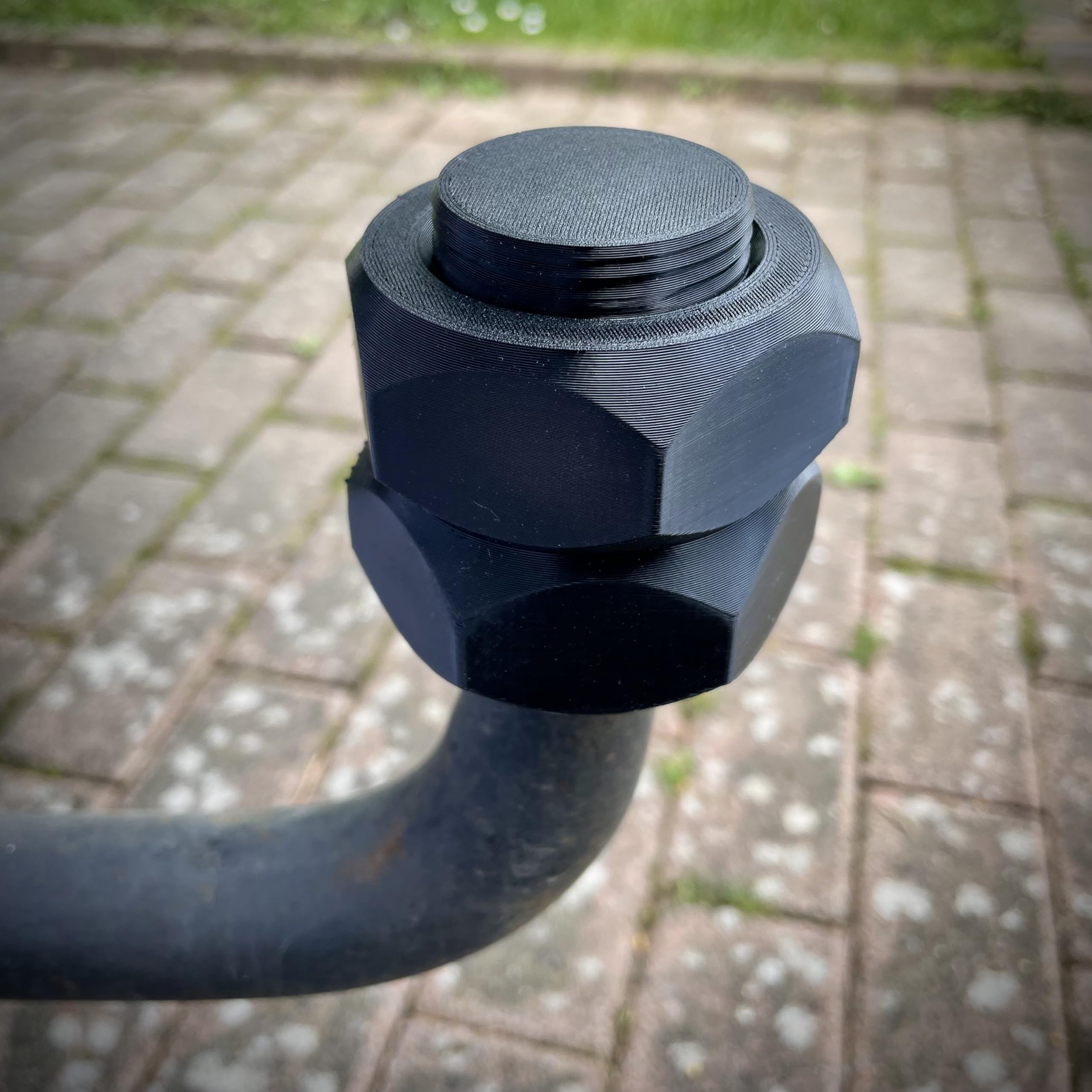 Afdekhoes voor trekhaak, trekhaak, auto, aanhanger, quad, caravan, contramoeren, hoogwaardige 3D-print, TPU, oranje-zwart