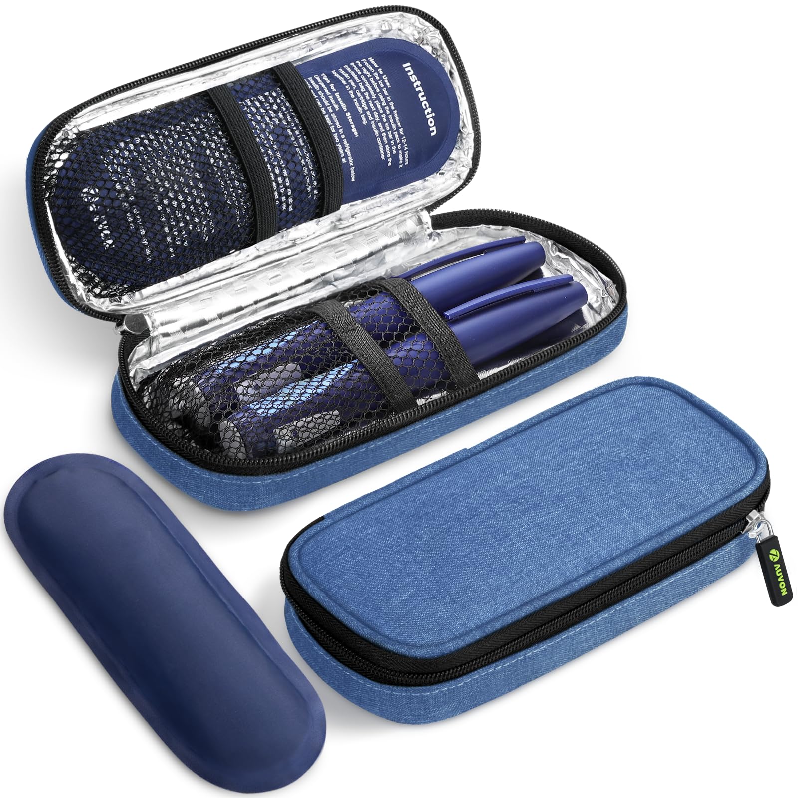 AUVON Lightweight Insulin Cooler Travel Case, 3-Layer Thickened Insulation