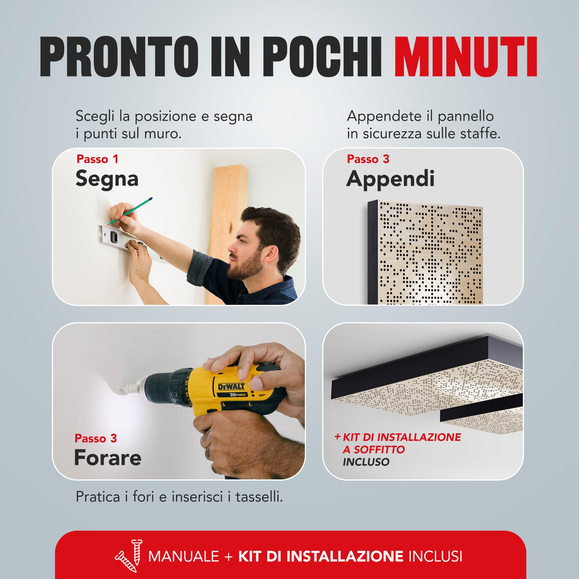 Addictive Sound Pannelli Fonoassorbenti in Legno - Acustici e Isolanti per Insonorizzazione Stanza 120x60x10cm - Curcuma