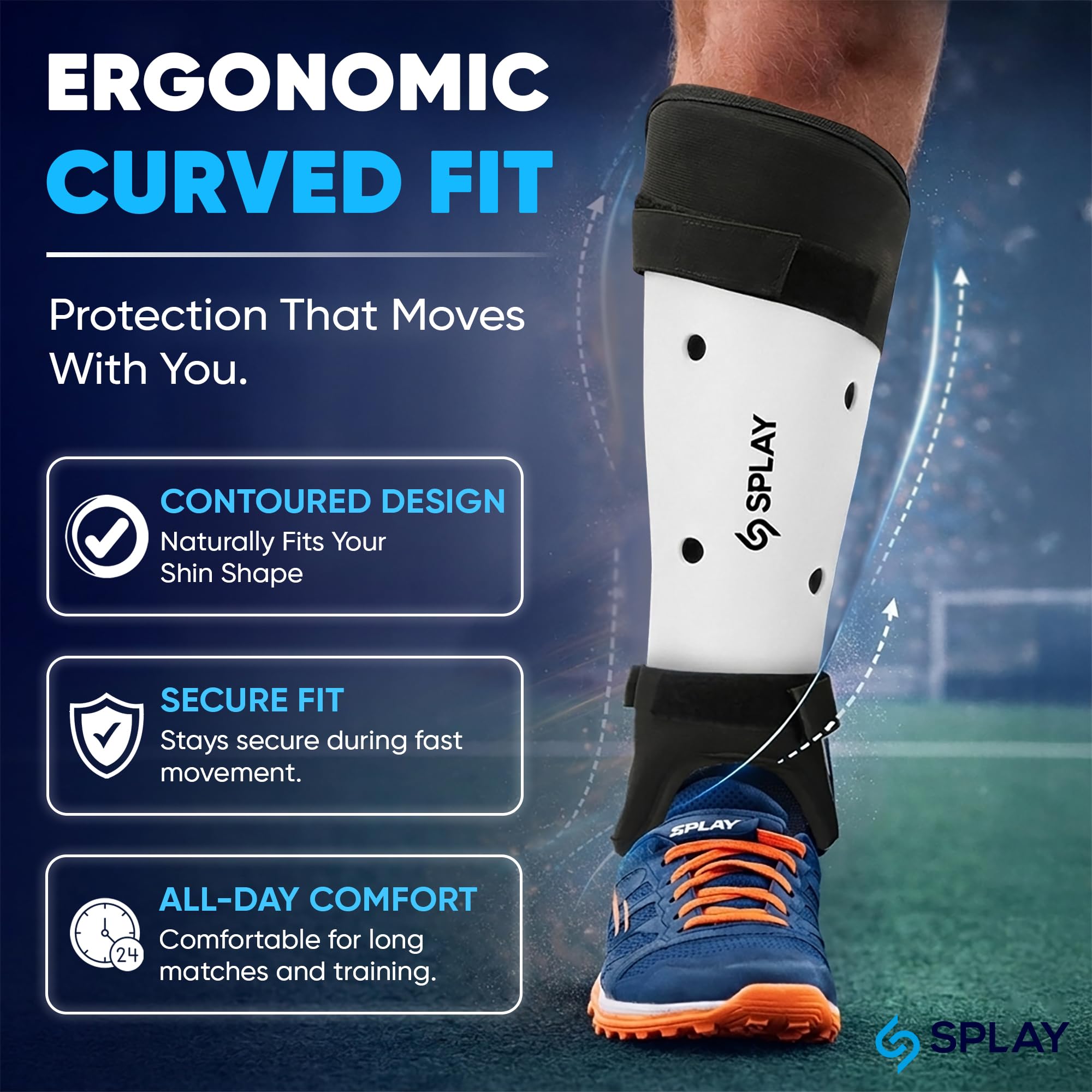 ES Splay Club Hockey Shin Pad