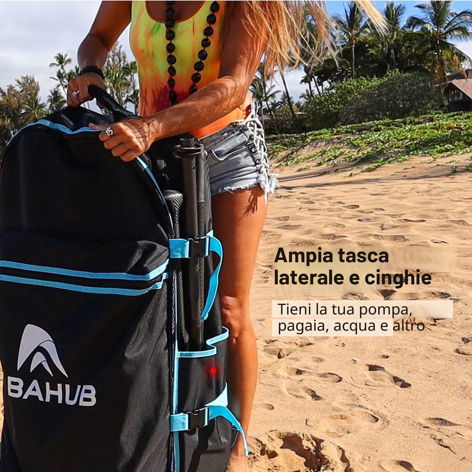 Abahub Zaino da Trasporto Stoccaggio per Tavola da SUP,Spallacci Comodi | Zaino per Tavola Surf e Paddleboard Gonfiabile,Grande Capacità e Portabilità,Design Ergonomico Per la Riduzione Del Carico