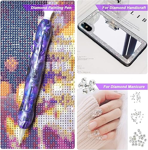 Miniatura 4 de RECORDARME Bolígrafo de arte de diamante, accesorios de herramientas de bolígrafo de pintura de diamante, diseño ergonómico, bolígrafo de punto de