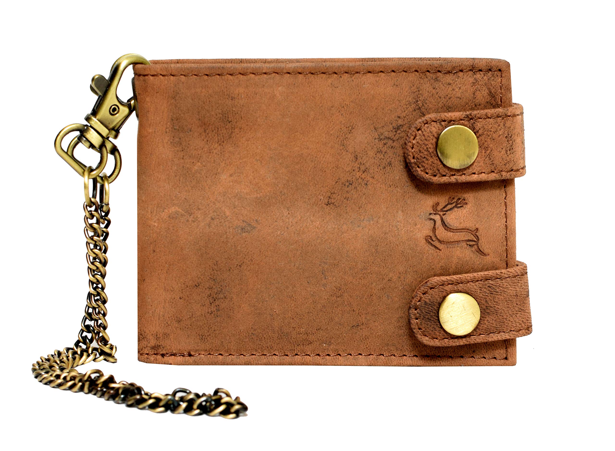 LEADERACHIGenuine Leather RFID Protected Premium Oliver Bifold Wallet for Men (Brown)