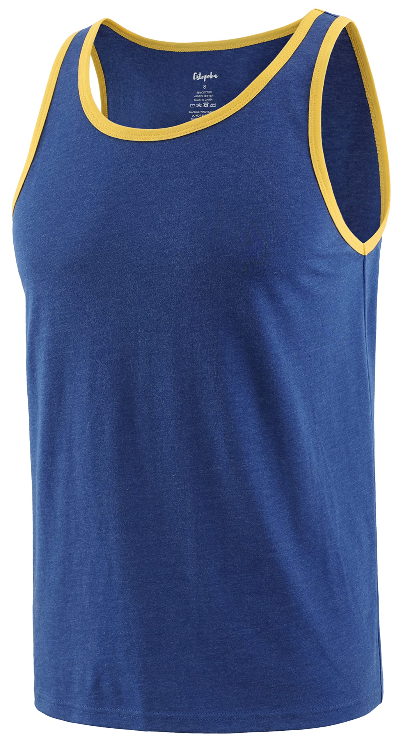EstepobaMen's Casual Soft Slim Fit Active Running Gym Basketball Sleeveless T Shirts Tank Top
