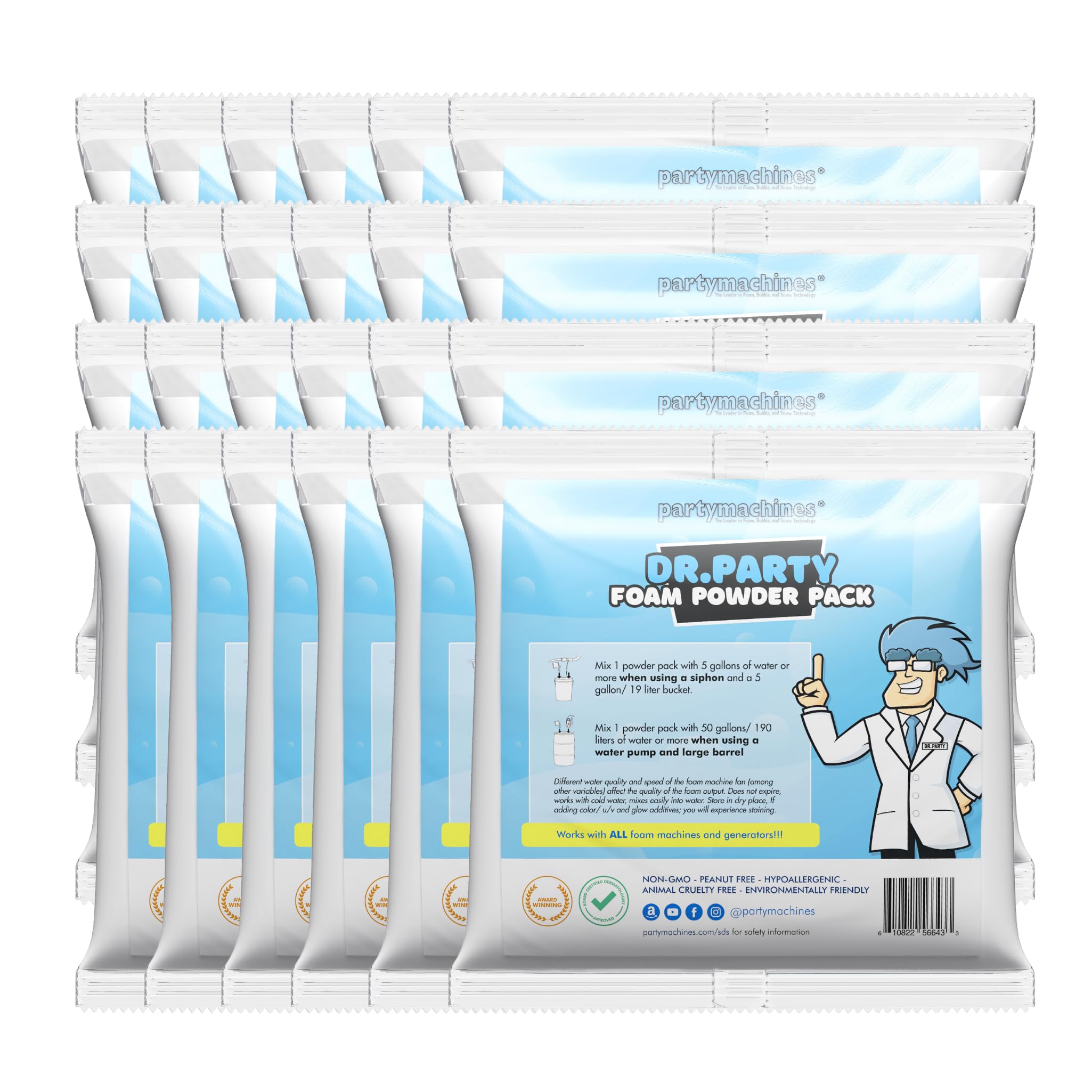 Foam Solution - Powder Pack of 24 for 2400+ gallons of Foam Solution - Most Concentrated Available