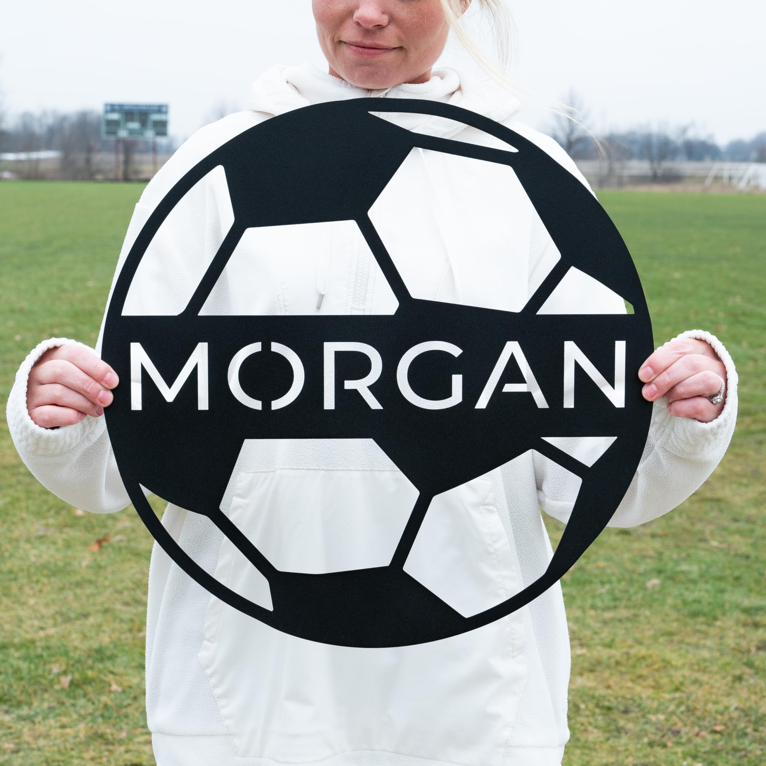 Personalized Soccer Ball Name Sign, Soccer Team, Sports Team, Metal Wall Art, Soccer Name Sign, Sports Name Sign, Gift For Soccer Football Players, Sports Wall Art