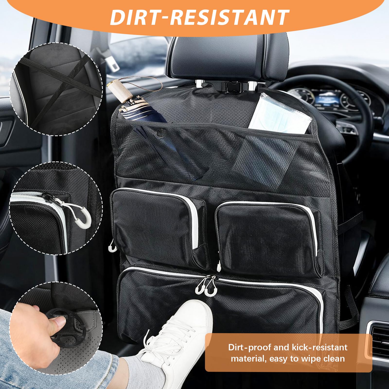 Autositz Organizer 2er Pack, Rückenlehnenschutz Auto Kinder