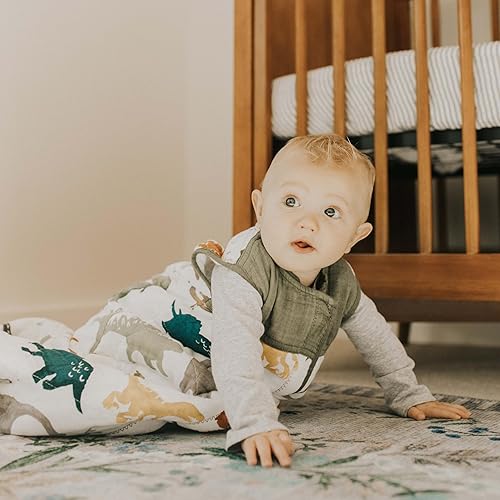 Miniatura 5 de Little Unicorn Saco de dormir acolchado de muselina de algodón  100% algodón  súper suave y ligero  bebé  talla M 6-12 meses  lavable a máquina  2.6