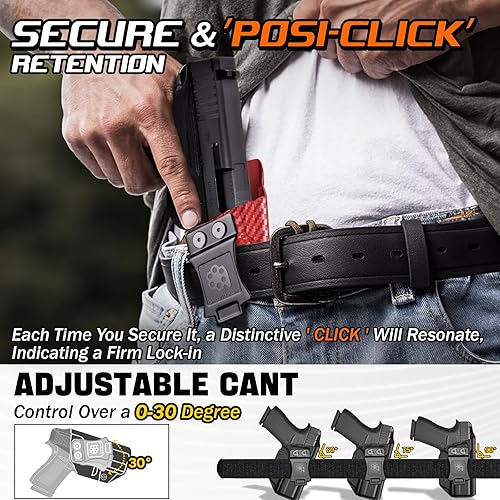 Miniatura 3 de Amberide IWB & OWB KYDEX Holster Fit Sig Sauer P320 Carry  P320 Compact  P320 M18 Pistol, Inside Waistband Concealed Carry Holster, Adjustable Cant