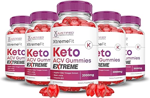 Miniatura 9 de Xtreme Fit Keto ACV Gummies Extreme Formula 2000 mg Vegano sin OMG con jugo de granada remolacha B12 180 gomitas