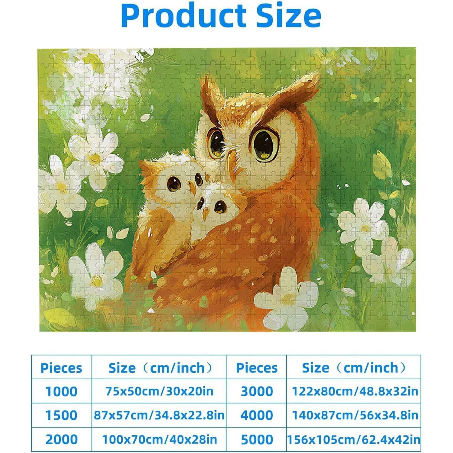 1500 Pezzi di Puzzle, Gufo1500 Pezzi di Puzzle per Adulti, Regalo di Anniversario, Regalo di Natale, Decorazione Della Casa, Prevenzione Della Degenerazione Cerebrale Negli Anziani v-567