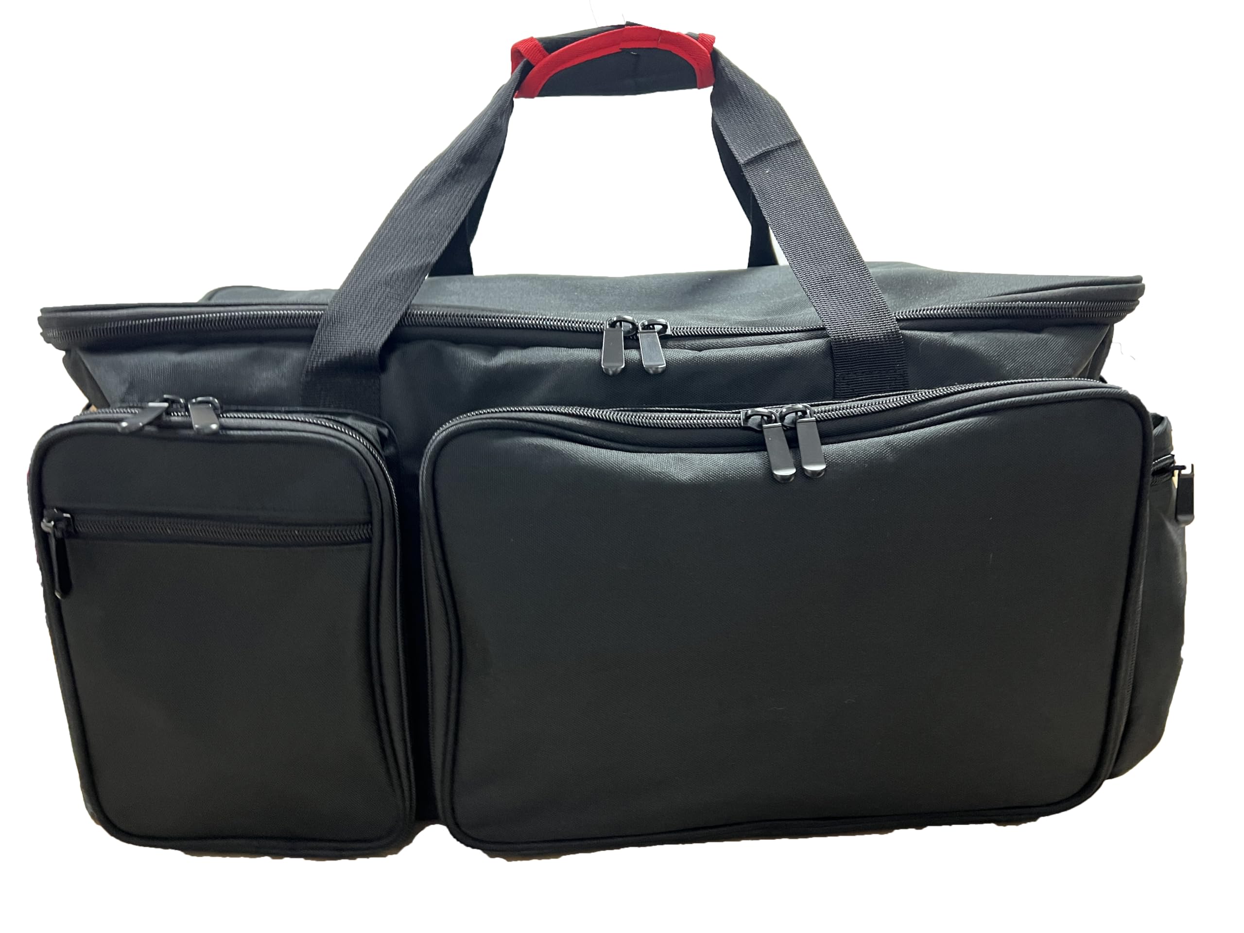 SUNDOY Organizer na sprzęt audio, organizer na kable DJ z 6 regulowanymi ściankami działowymi, wodoszczelna torba DJ na mikrofony, kable, miksery, laptopa i akcesoria audio, czarny, L-57x26x30-CM