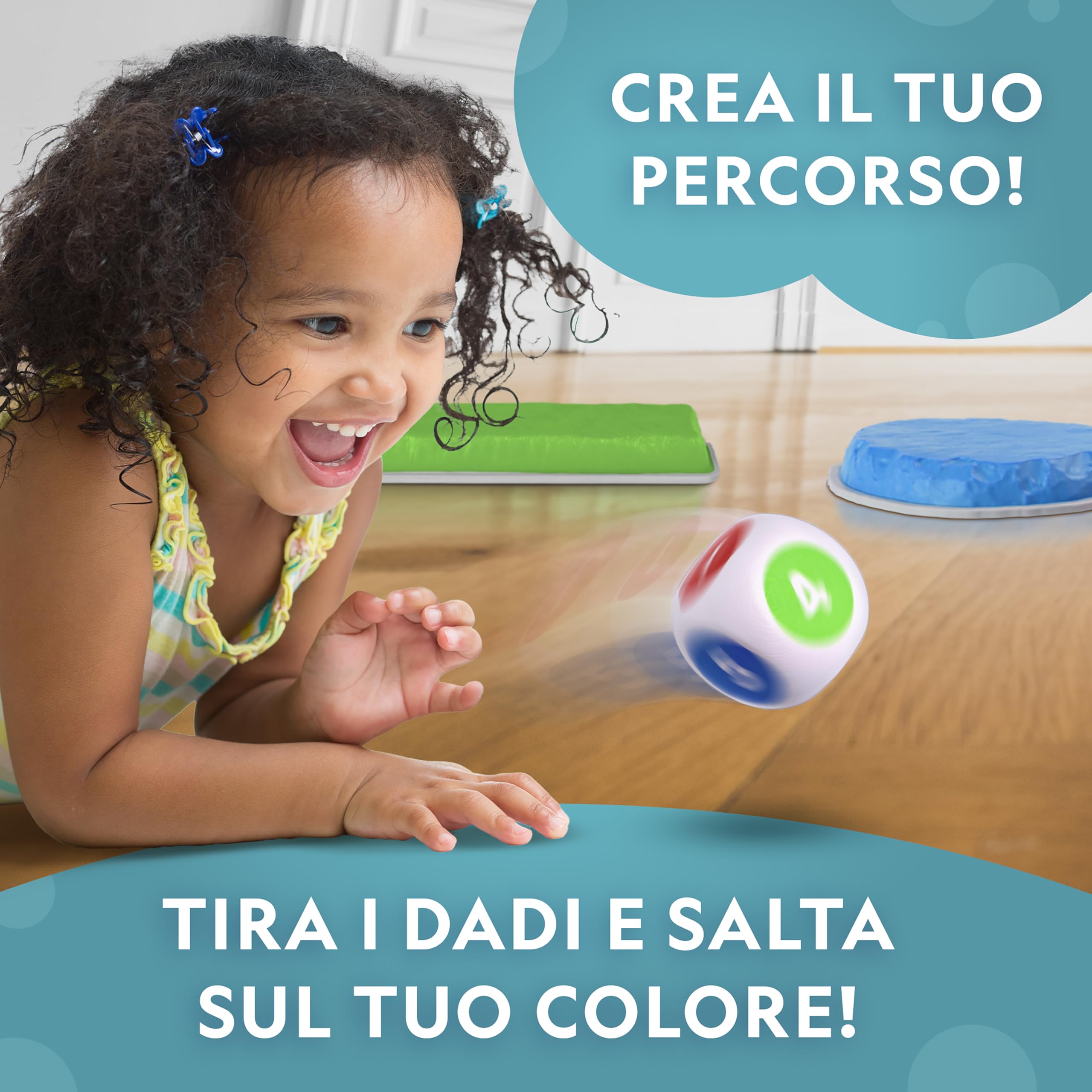 Blue Marble National Geographic Kids Pierres D’Équilibre et Barres D’Équilibre – Set de Parcours d’Obstacles de 12 pièces pour Enfants 3+ avec dé en Mousse, Cartes Play & Learn et Base antidérapante