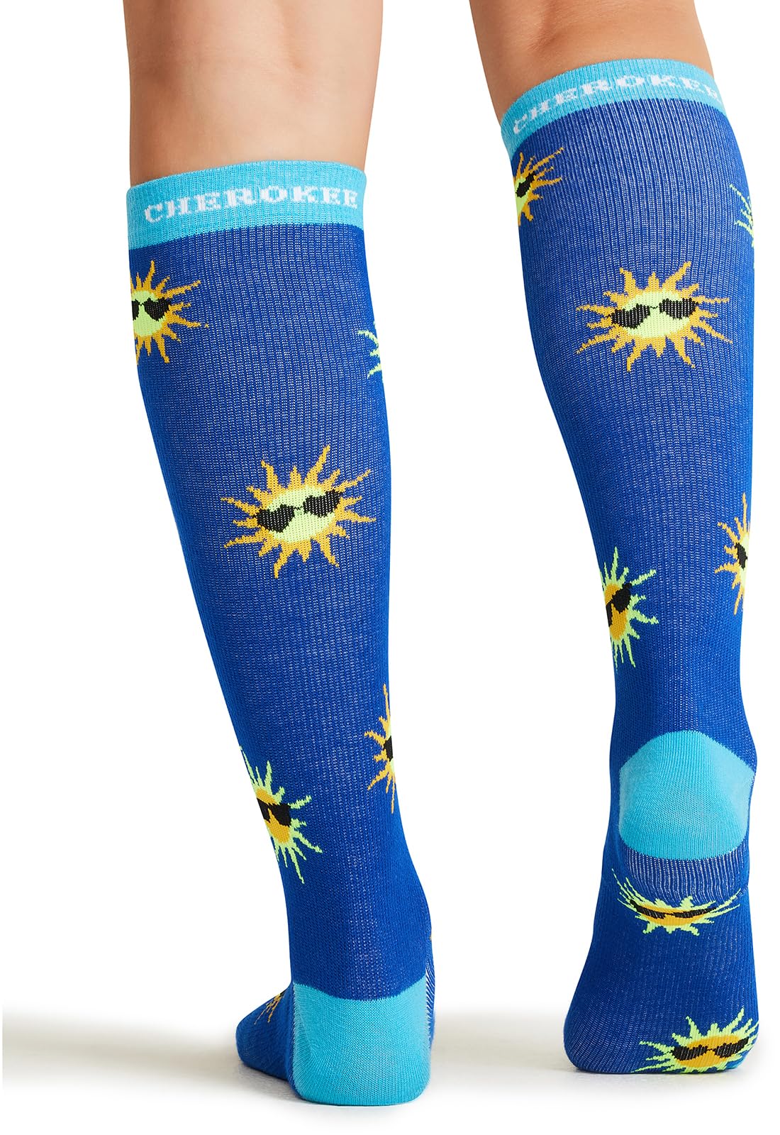 Cherokee Calcetines de compresión para mujer de 10-15 mmHg - Calcetines de compresión divertidos con soporte ligero, tacto suave - PRINTSUPPORT