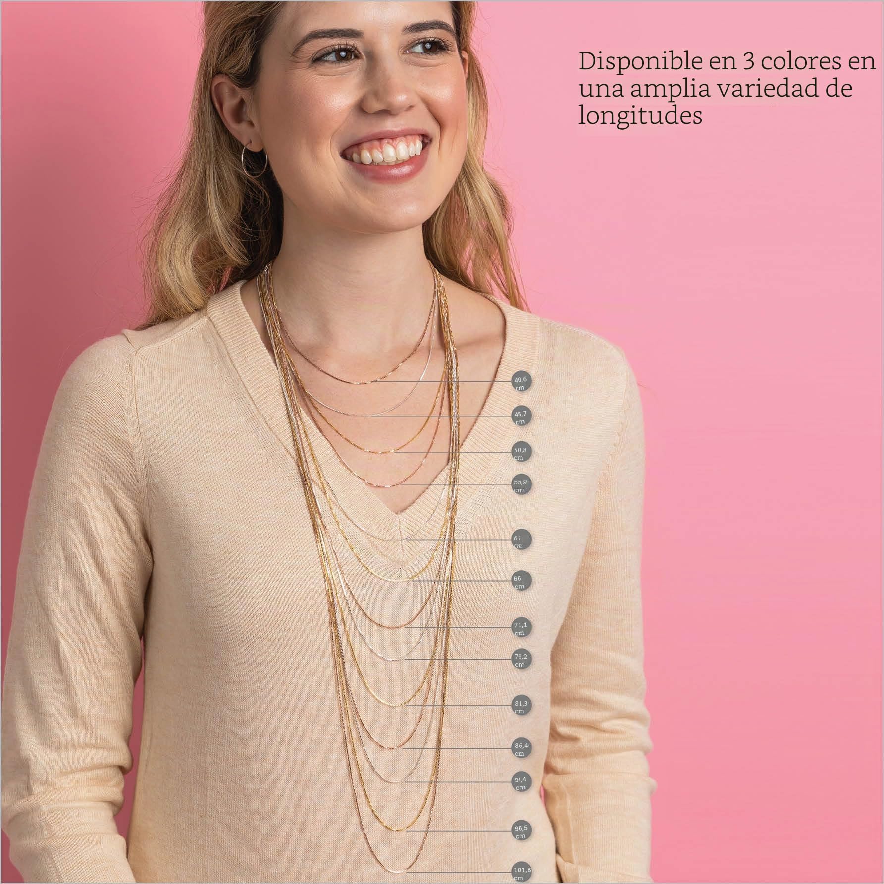 KEZEF 925 collar de plata de ley para las mujeres | Delgada de 0,7 mm 18k chapado en oro, cadena de oro rosa para las mujeres, joyería collar de cadena de plata | cadena de plata 925 para hombre mujer