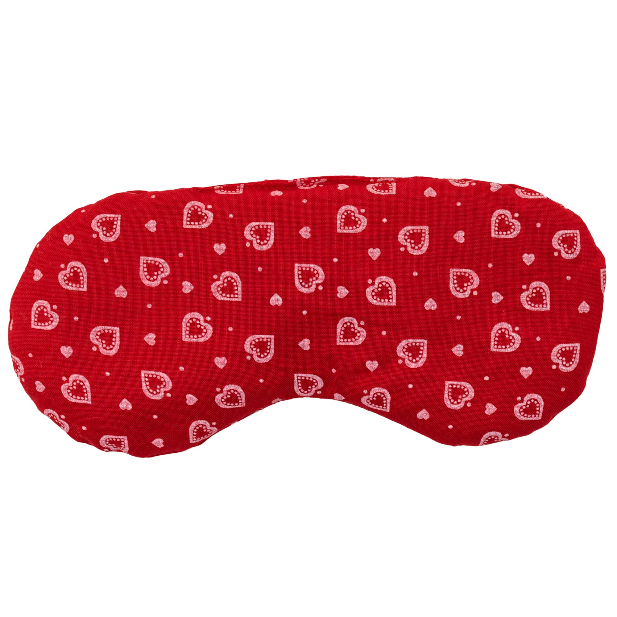 Cuscino per gli occhi con semi di lino + eufrasia – Cuore rosso – per rilassare, per raffreddare o per lo yoga