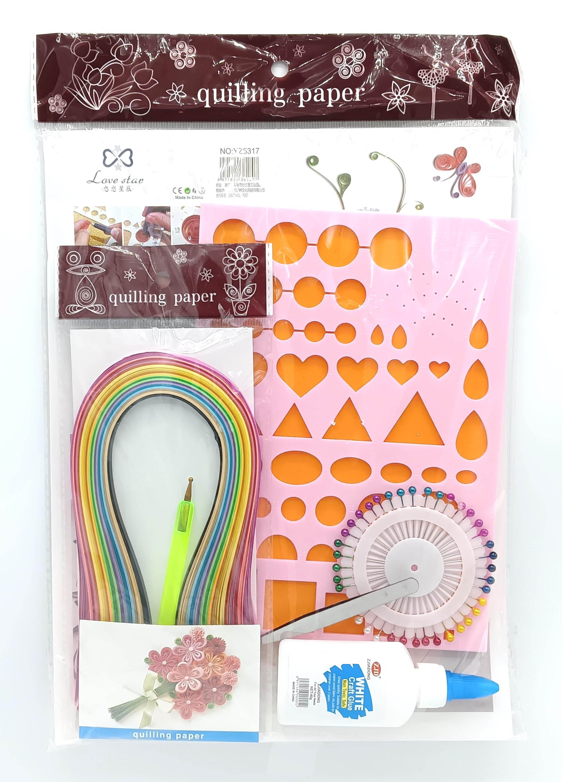 GOLD LEAF Art and Craft 7 in1 Kits,Board,Tweezer,Pins,Slotted Pen,Double Side Needle, Glue,Craft Card Kit,100pcs Color Quilling Strips for Quilling Kit and Supplies, DIY Design Drawing Handcraft Kit (B0CT2Z6JPC) Amazon Price History, Amazon Price Tracker