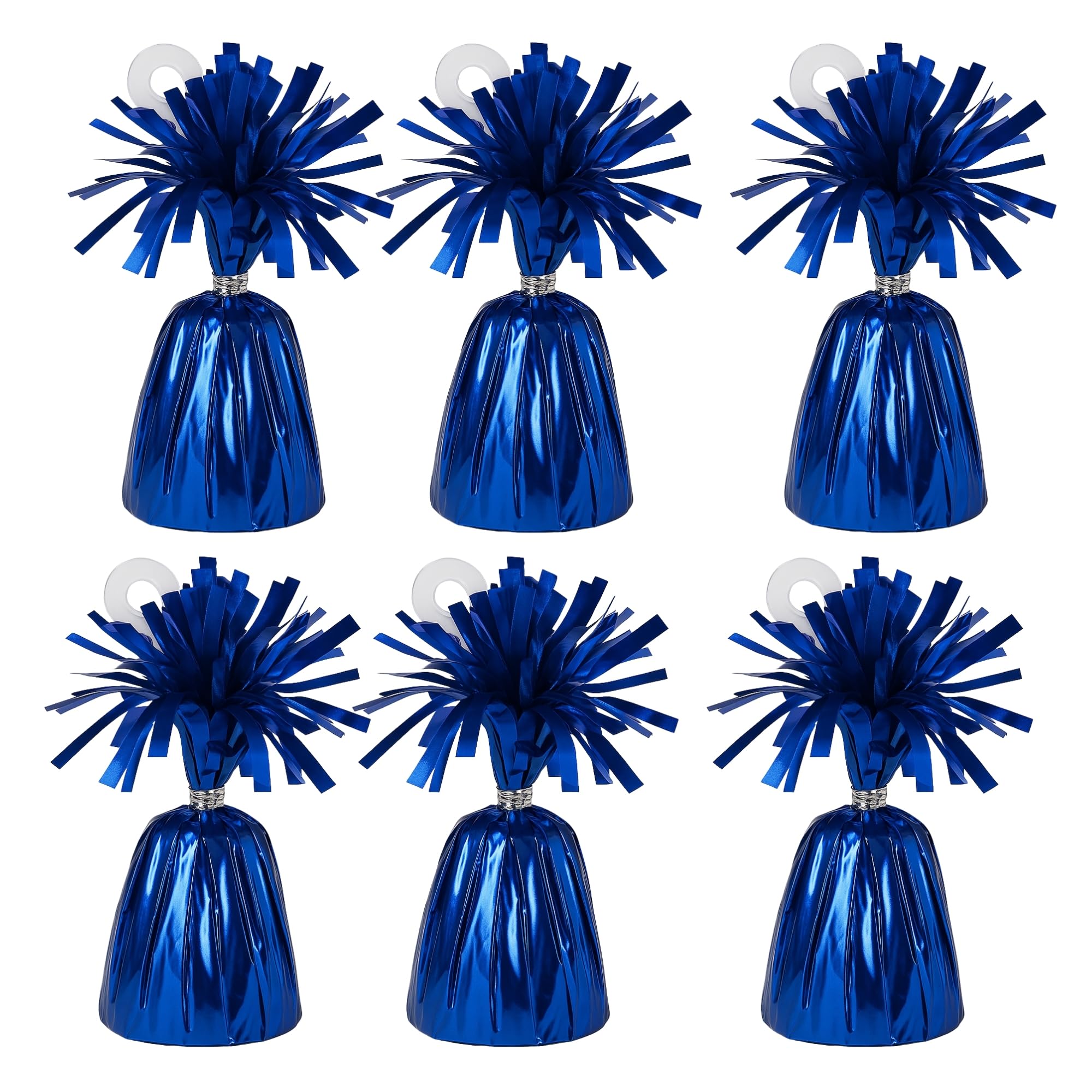 Foil Balloon Weights for Helium Balloons | Metallic Foil Balloon Holder | Birthday Parties, Events & Wedding Celebrations Decoration Accessory (Dark Blue, Pack of 6)