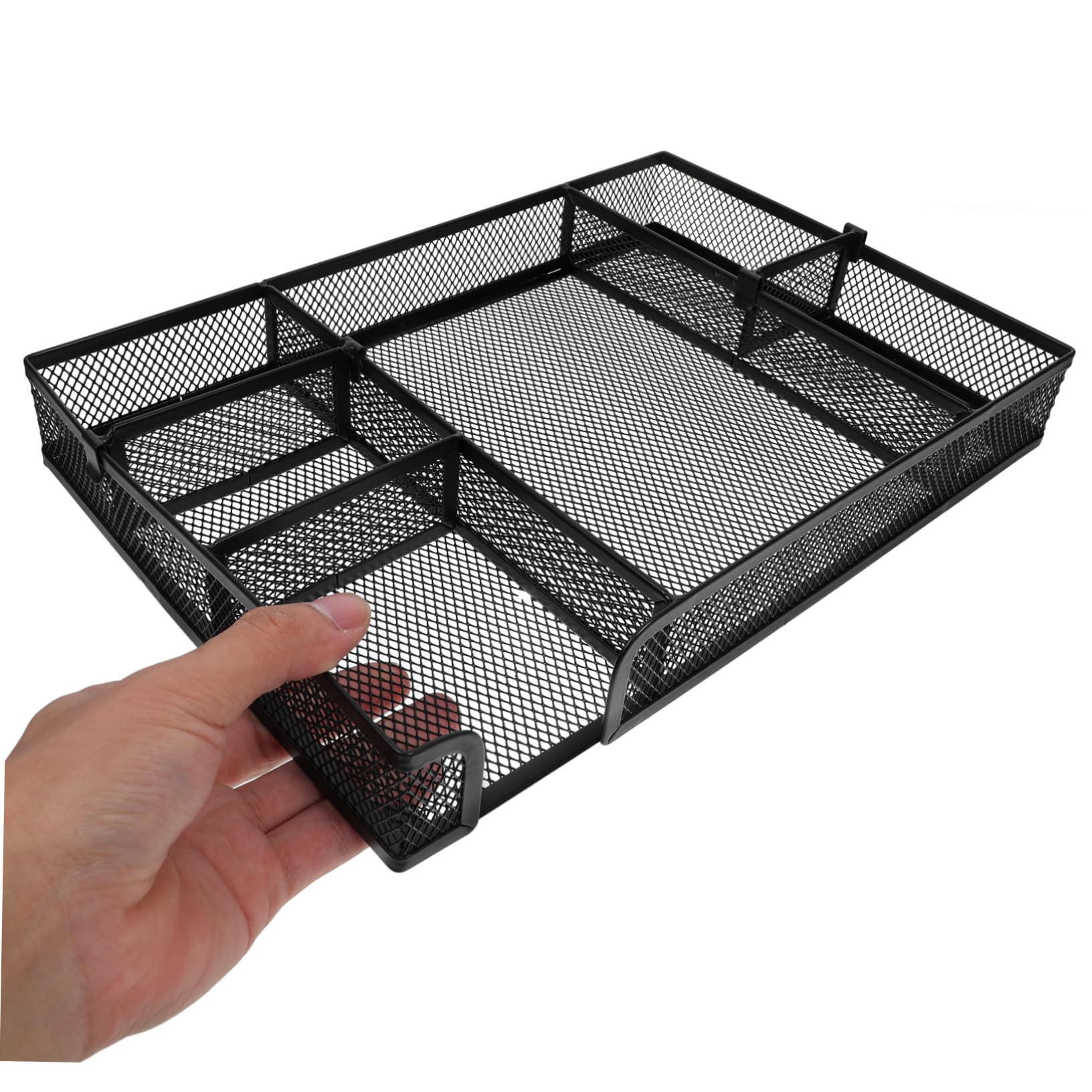 DOITOOL 3 Piezas Organizador de Escritorio Malla Metálica Multifuncional Compacto y Resistente Divisor para de Espacio para Oficina y Papelería