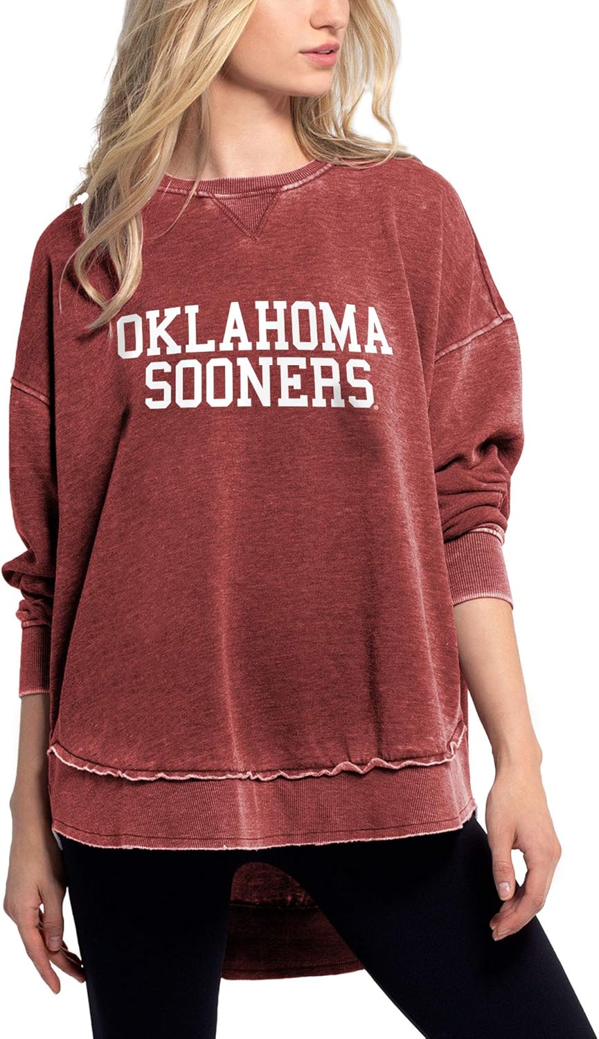 chicka-d NCAA womens Burnout Crew Sweatshirt