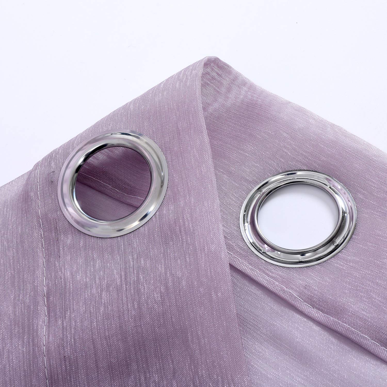 DONREN Rideaux de fenêtre semi-transparents 2 PCS|52" W x 96" L Lilas/violet