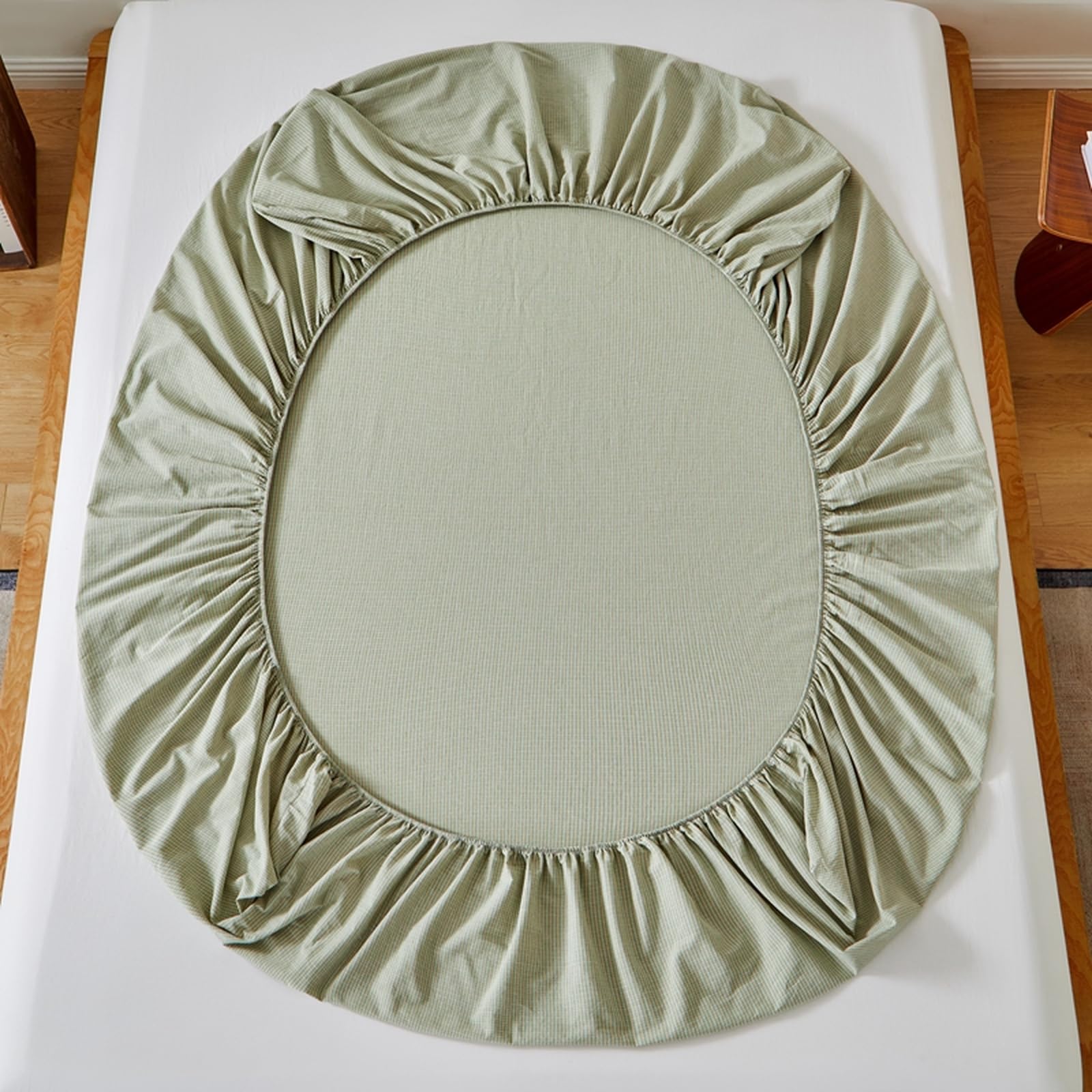Spannbettlaken 180x200 Rosa Karomuster Baumwolle King-Size Bett